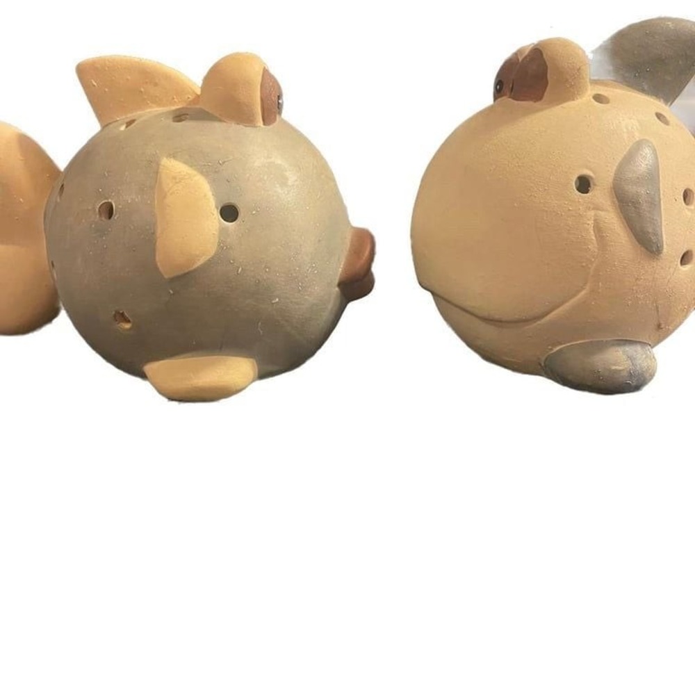 Beige Gray Terra Cotta Fish Figurine Statutes decor for fish lovers classroom
